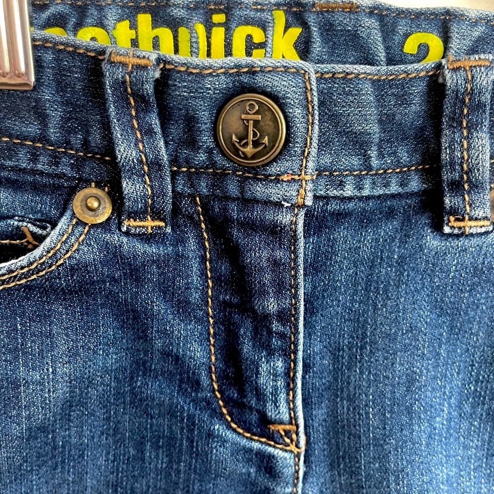 NEW Crewcuts Toothpick Unisex Skinny Jeans, ⚓️ Anchor Button, Fades